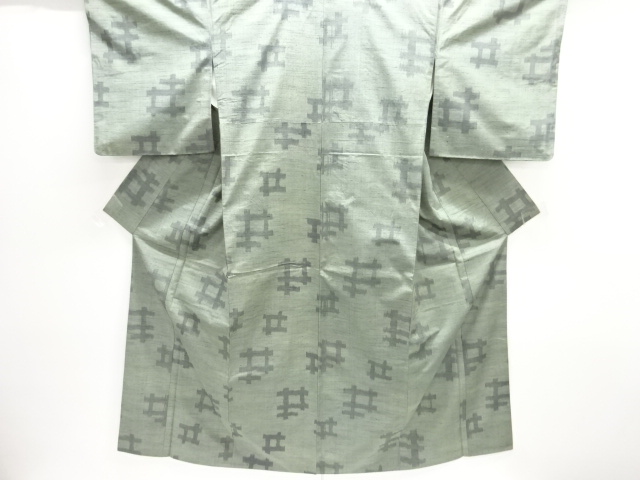 JAPANESE KIMONO / SILK / TSUMUGI / WOVEN IGETA KASURI